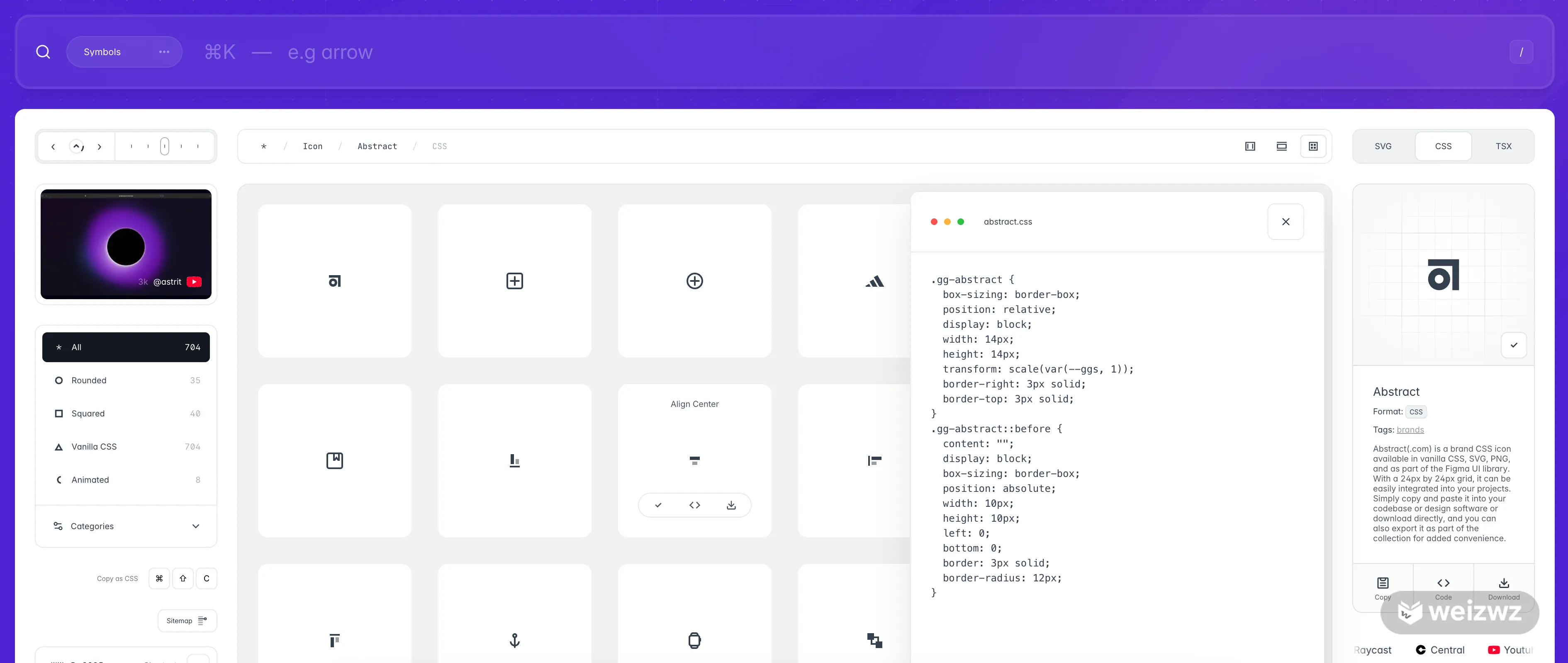 CSS*GG - 可使用纯CSS绘制的图标库